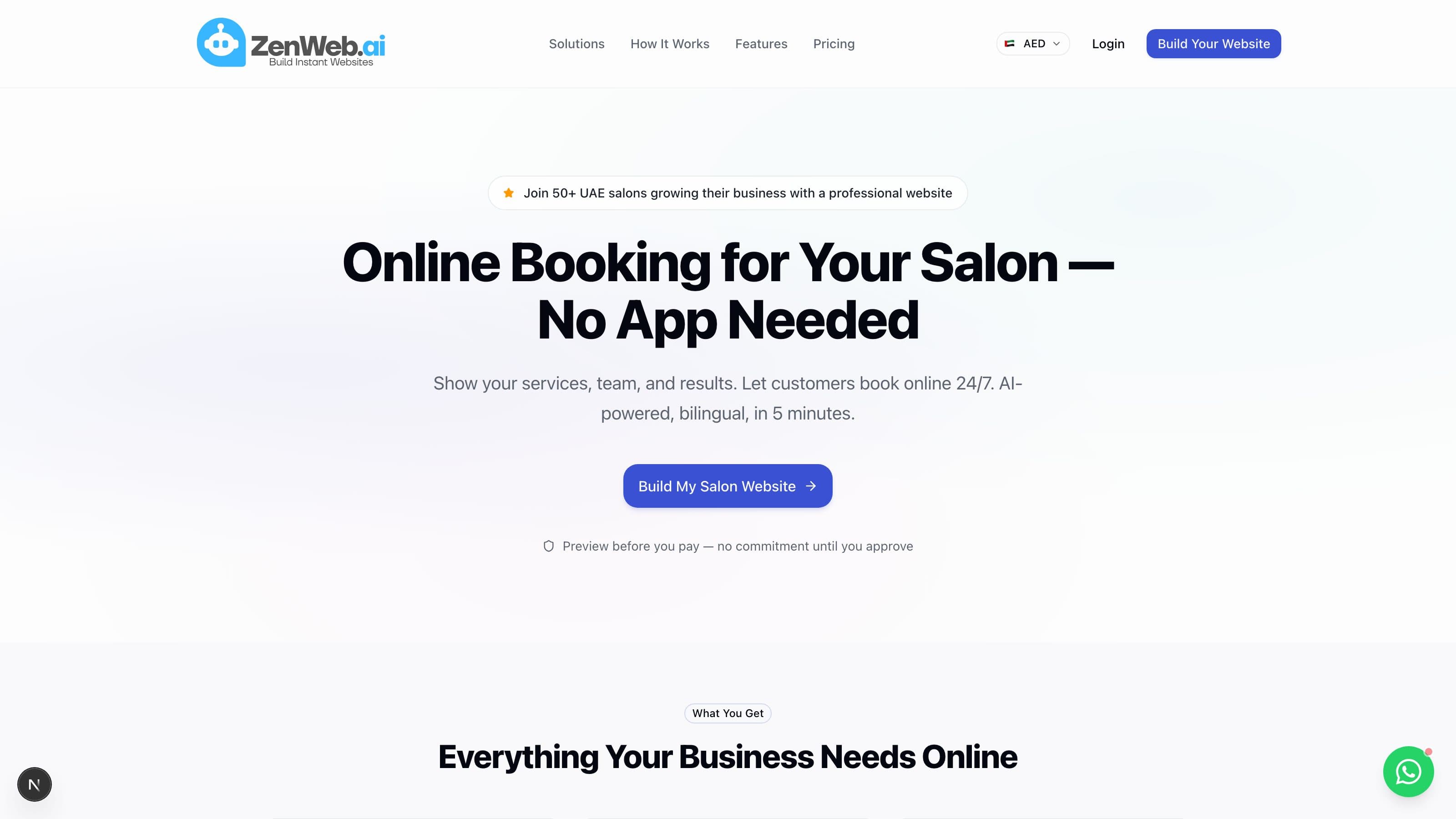 Bloom Salon website screenshot