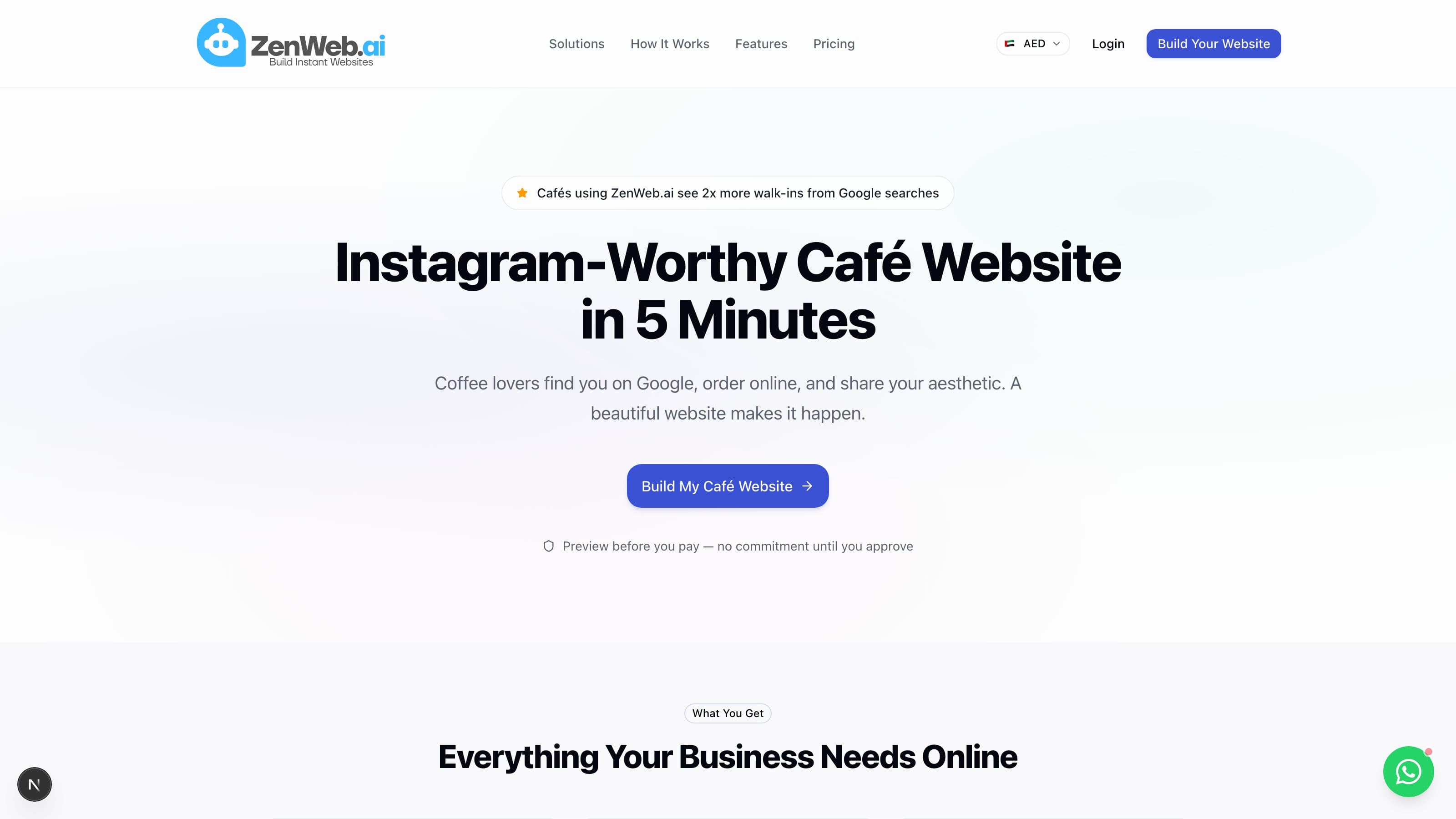 Cafe Mocha website screenshot