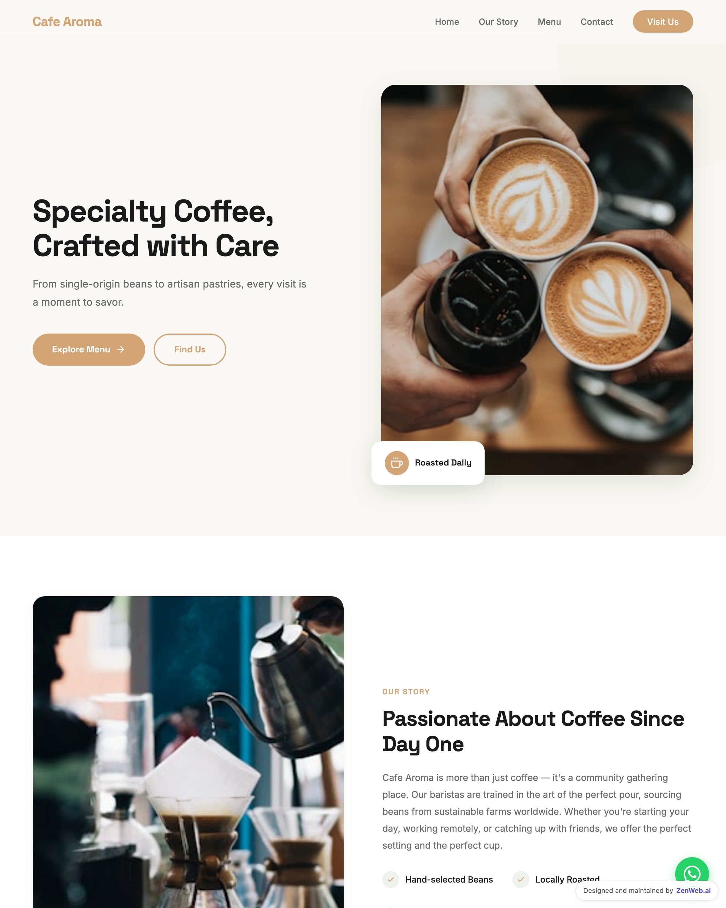 Cafe Artisan template preview