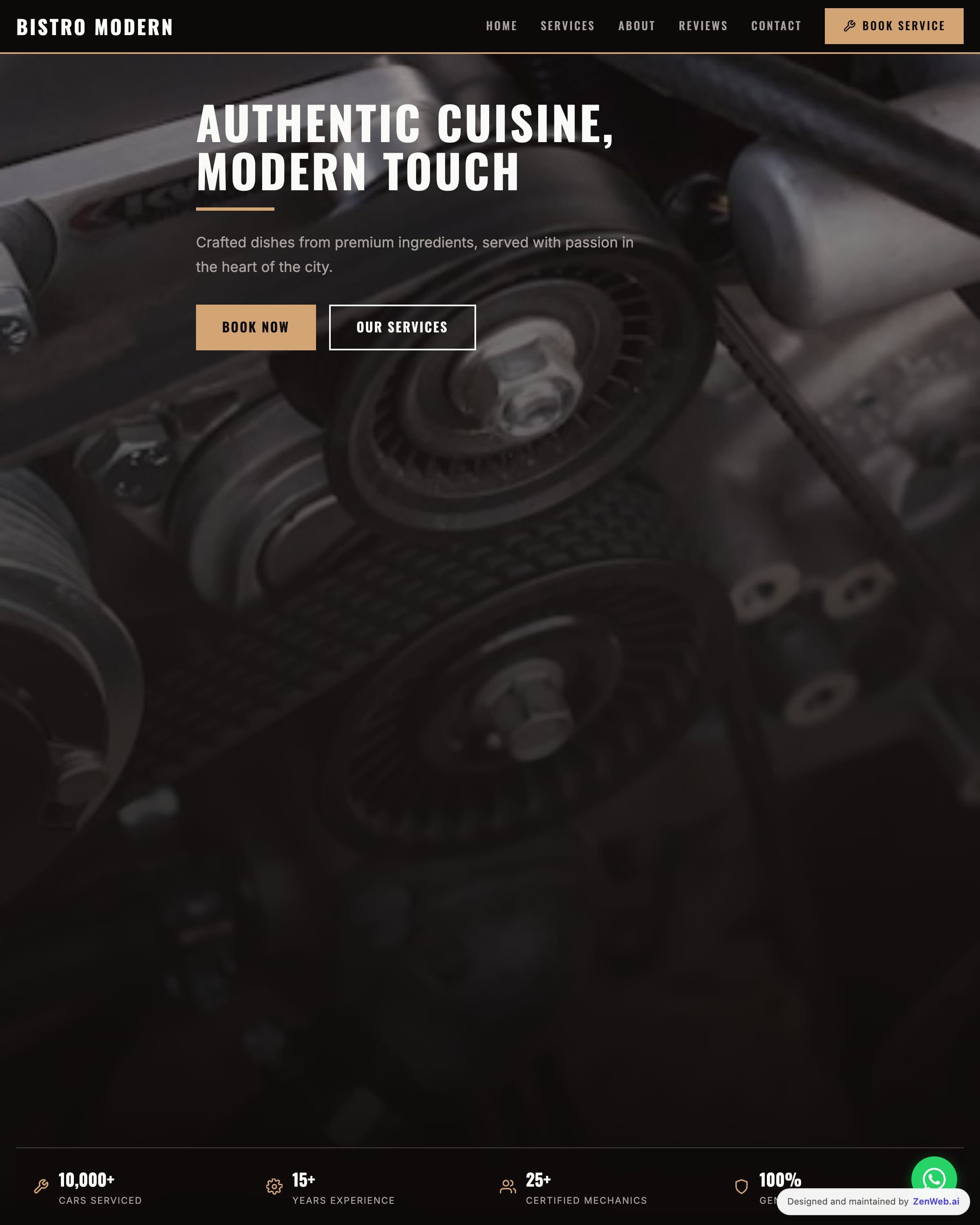 Garage Industrial template preview