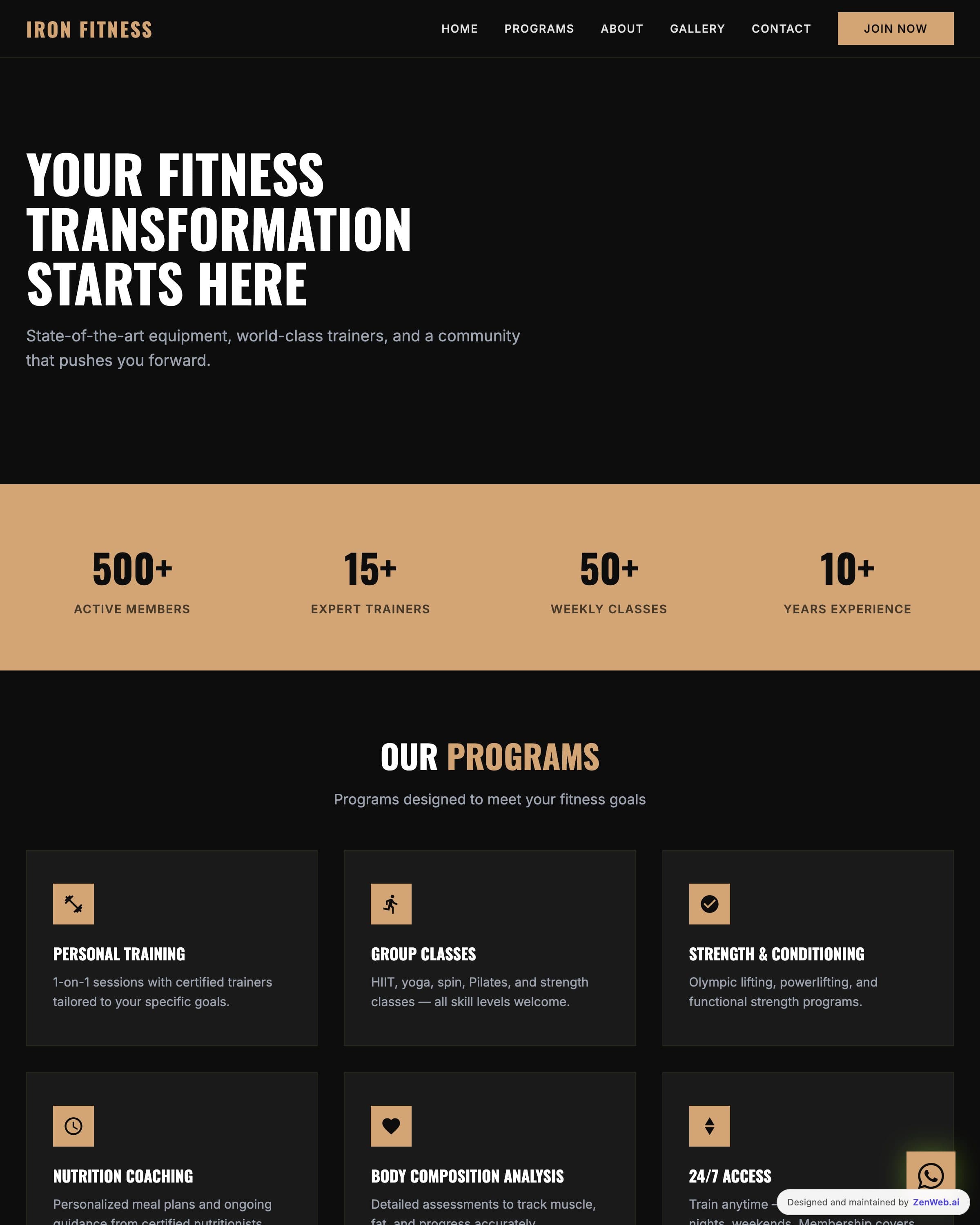Gym Bold template preview