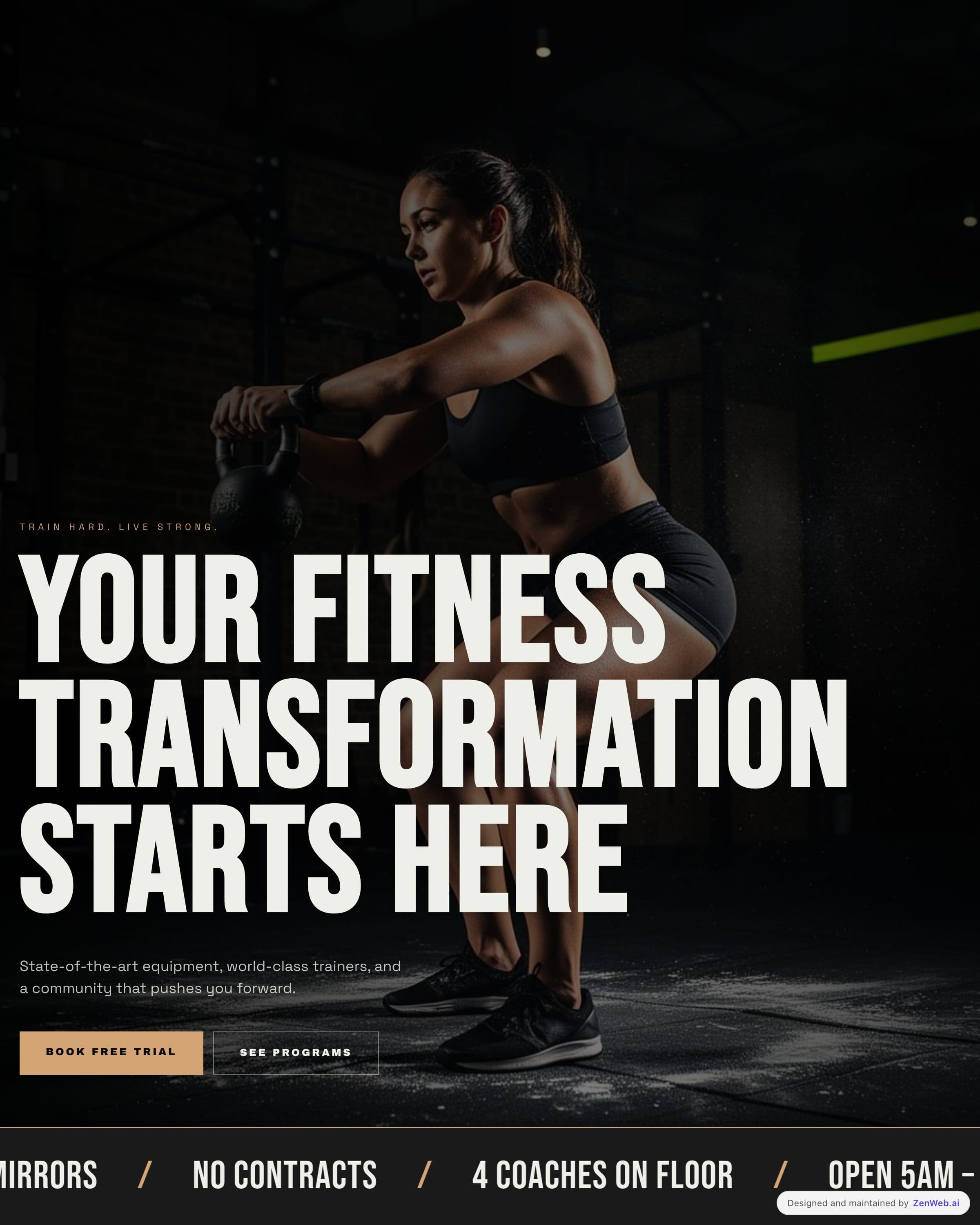 Strength Gym template preview