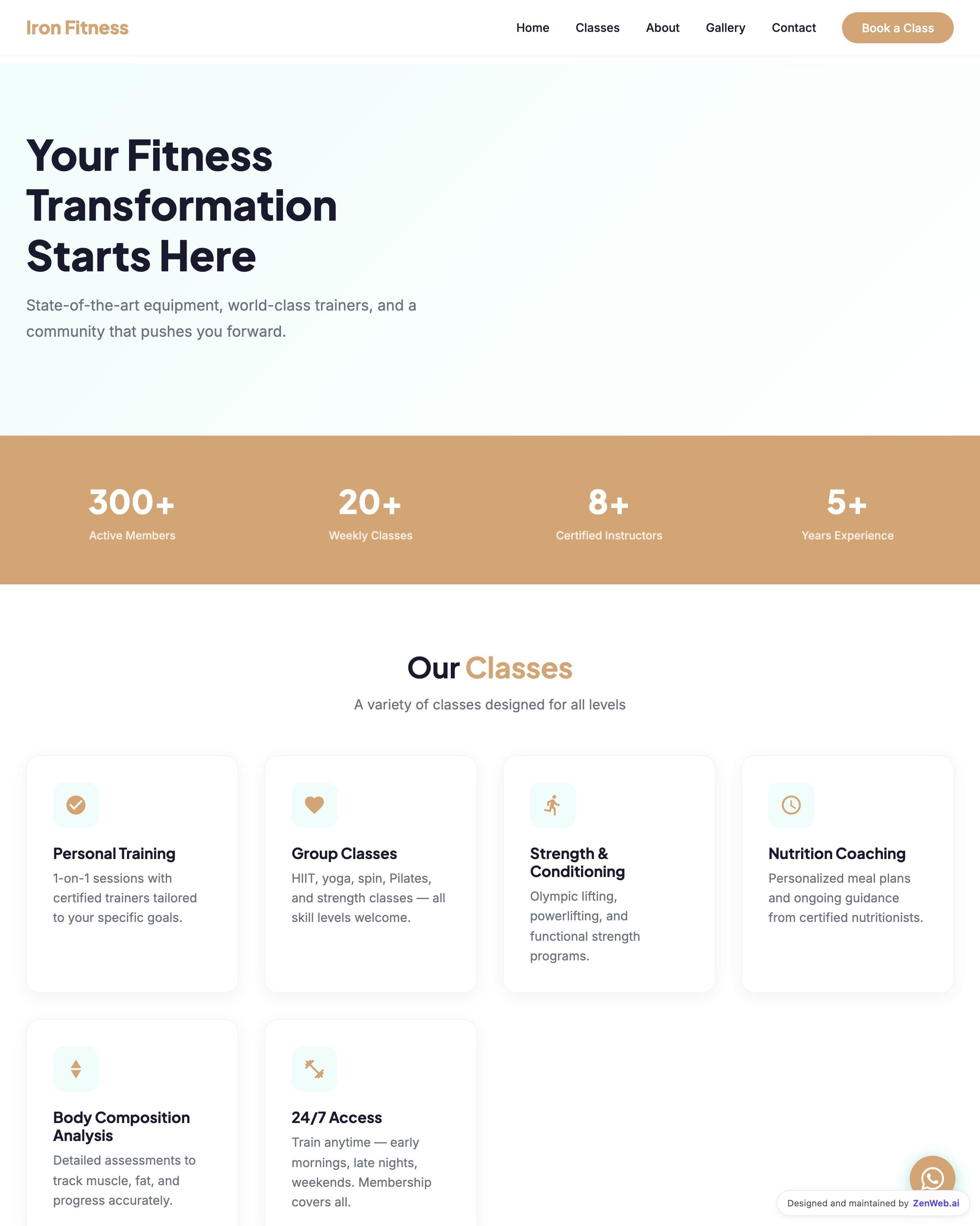 Gym Wellness template preview