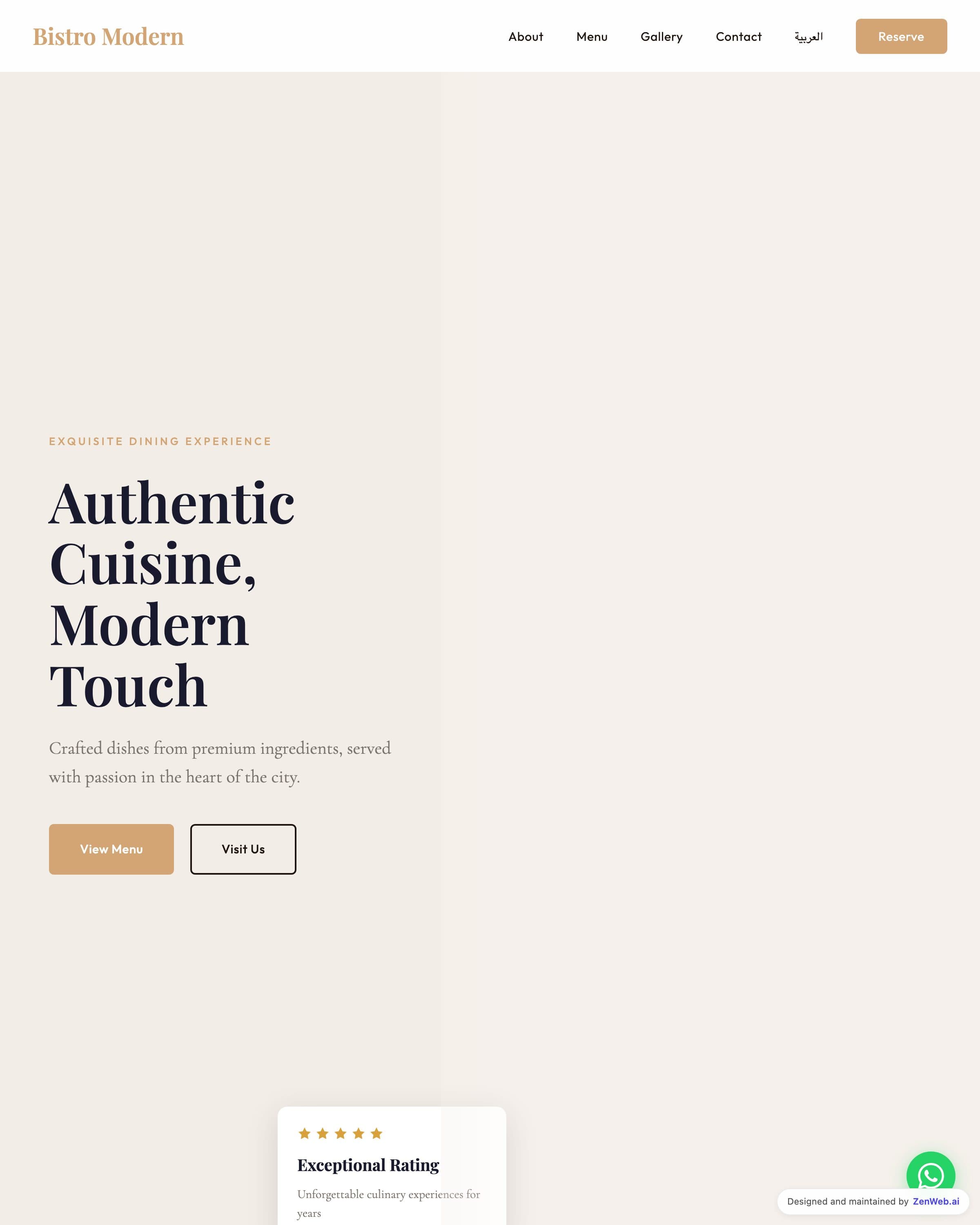 Restaurant Elegant template preview