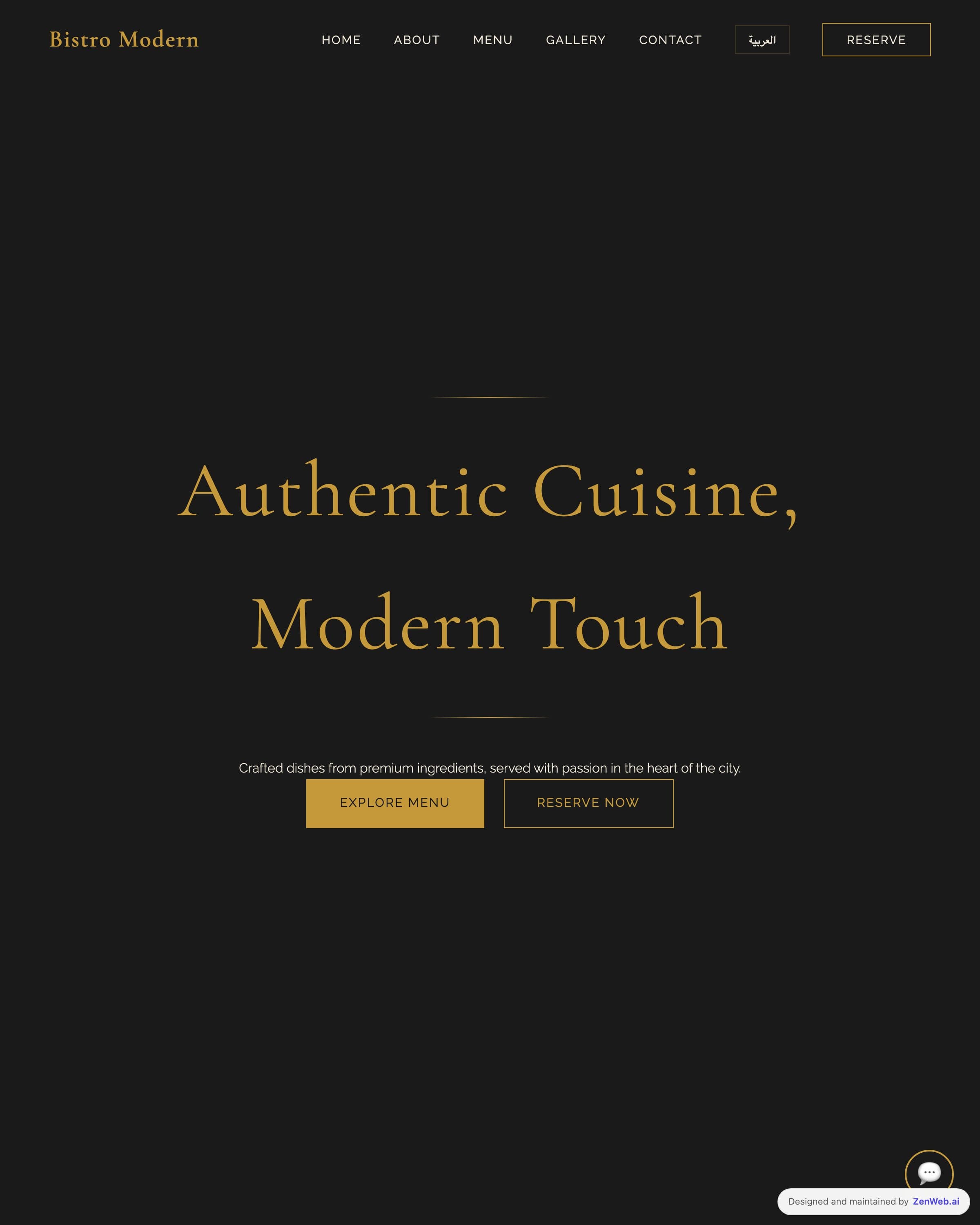 Restaurant Luxury template preview