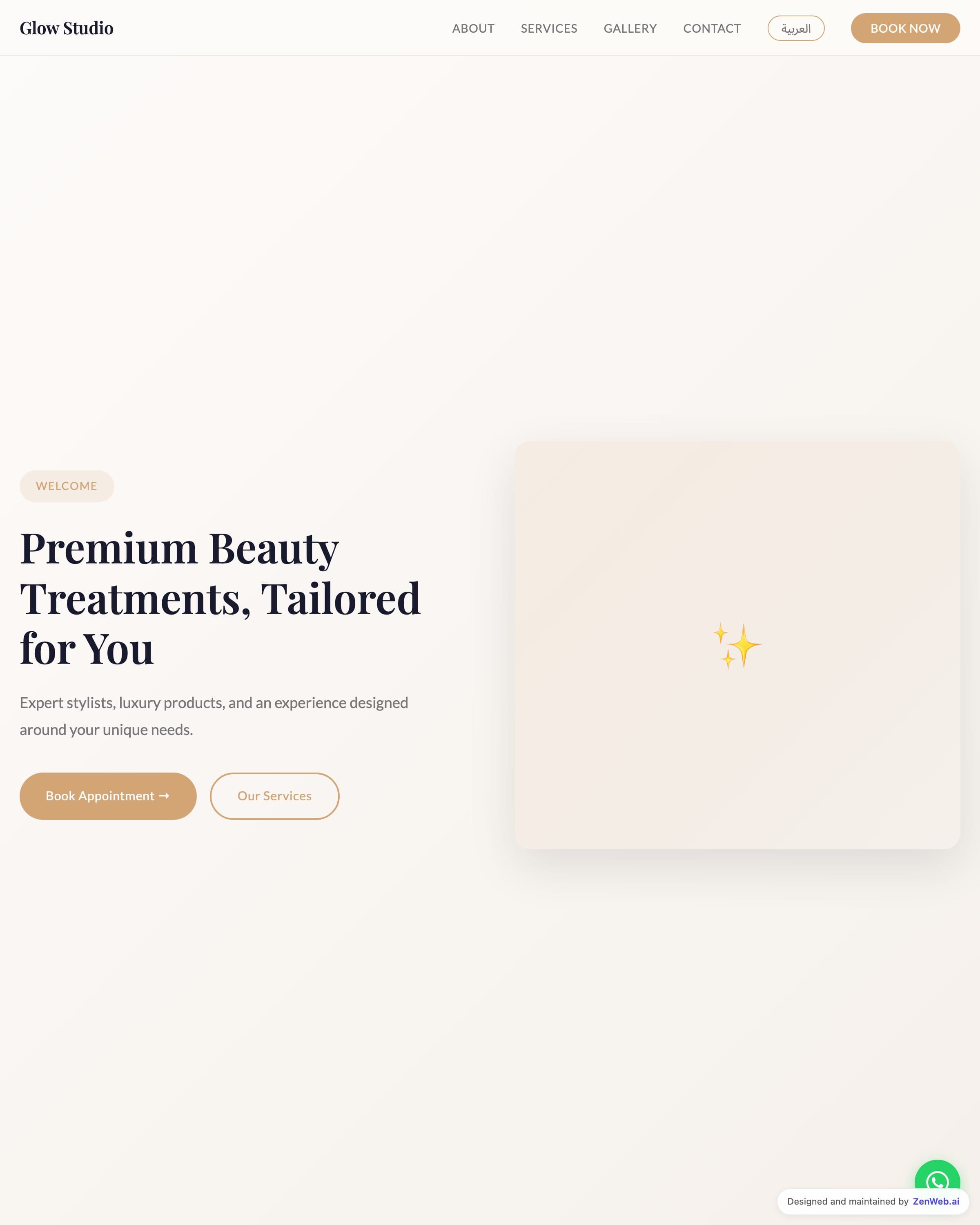 Salon Elegant template preview