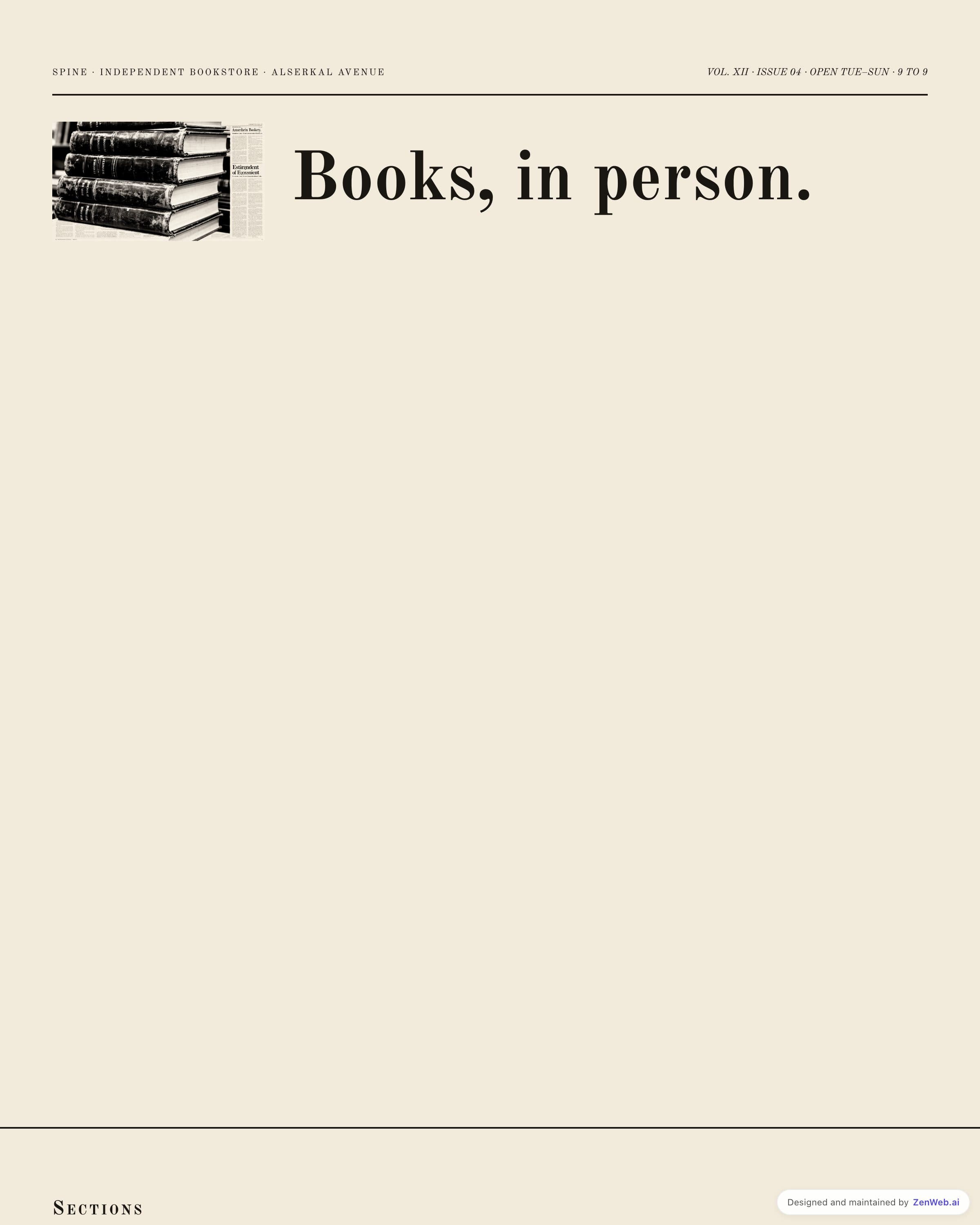Spine Bookstore template preview