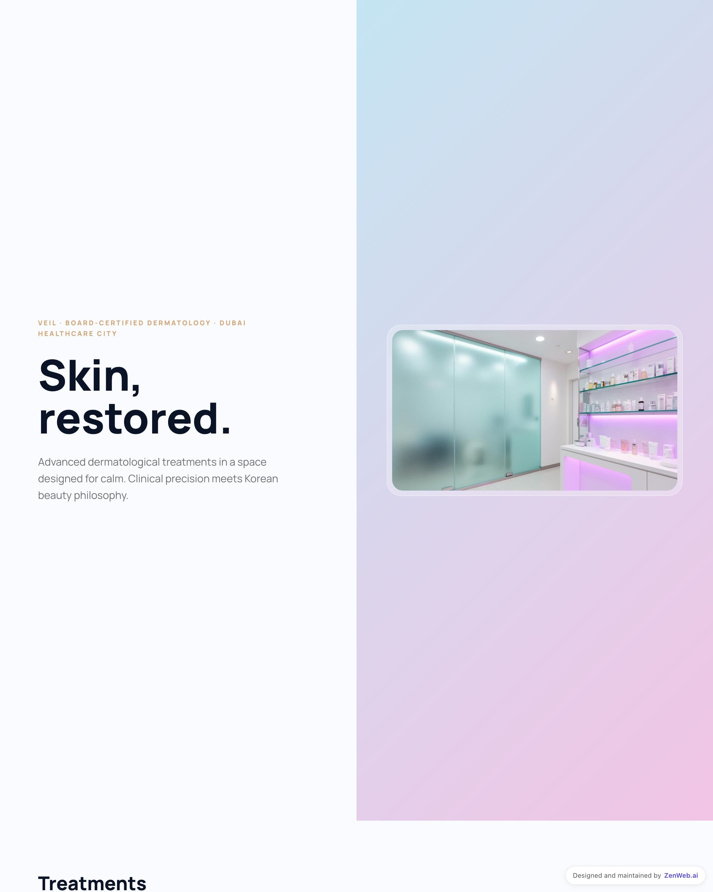 Veil Dermatology template preview