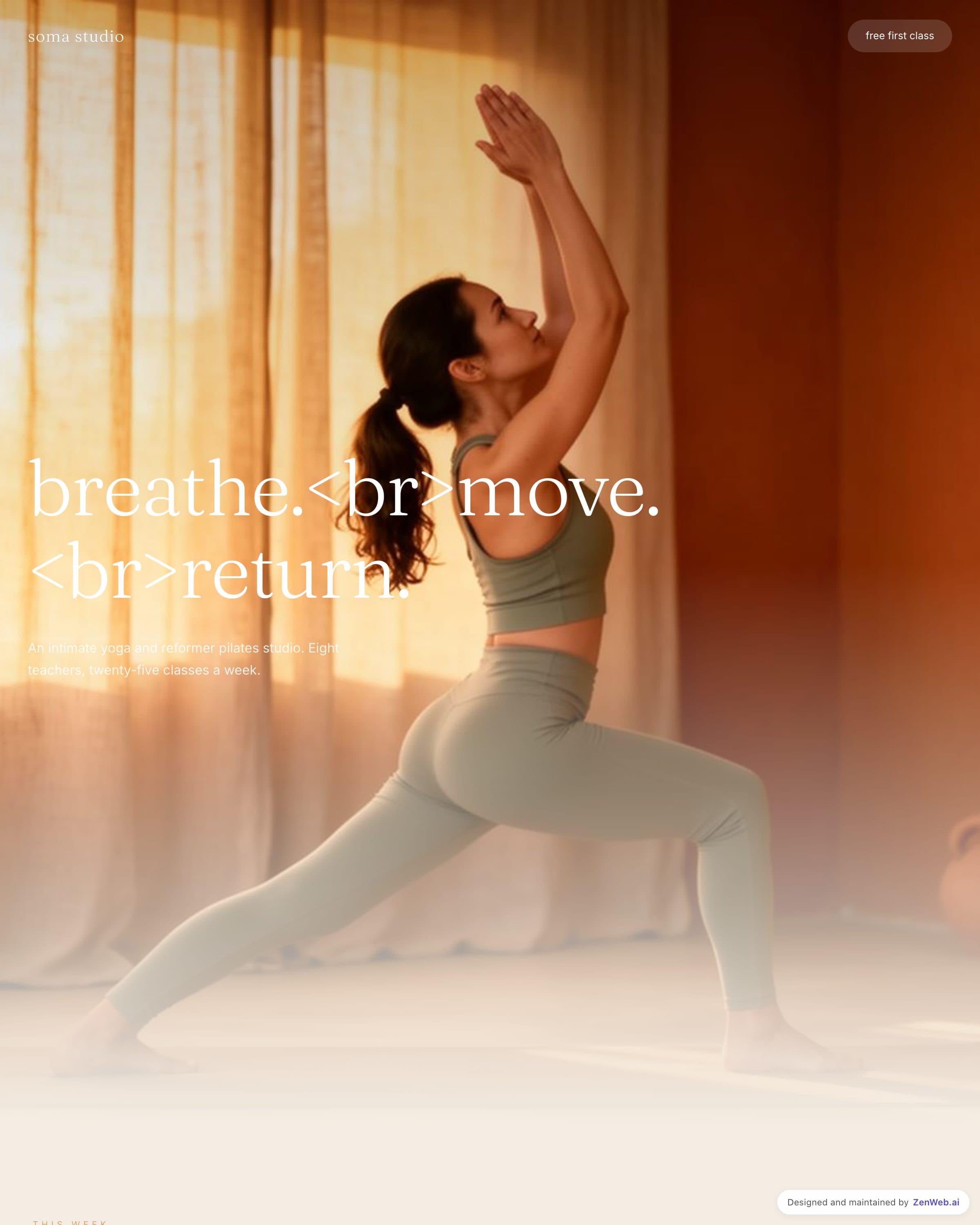 Yoga Studio template preview